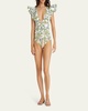 Daffodil-Print Mackenzie One-Piece Swimsuit (A-C Cup)