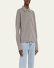 Cashmere Knit Button-Front Cardigan
