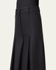 Fiorello Pleated Wide-Leg Wool Flannel Pants