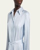 Hannah Stripe Silk Twill Ankle Dress