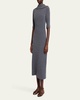 Cerine Ribbed Boucle Midi Dress