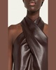 Quinn Crisscross Faux-Leather Top