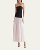 Amyra Strapless Drop-Waist Maxi Dress