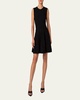 3D Star Jacquard Knit Mini Dress