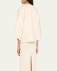 Open-Front Wool Kimono Jacket