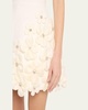 Estelle Deep V-Neck Floral Applique Mini Dress
