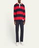 Men's Striped Rugby Polo Shirt