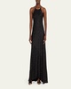 Sybil Stud-Embellished Halter Maxi Dress