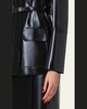 Whisper Lacquer Leather Jacket with Belt