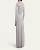 Annette Long-Sleeve Cashmere Silk Maxi Dress