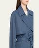Belted Techno Silk Trench Coat