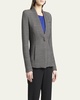 Diagonal Stripe Single-Breasted Jersey Jacket