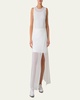 Long Organza Overlay Silk Double-Face Skirt