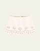Etra Embellished Cut-Out Mini Skirt