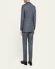 Men's Mini-Stitch Textured Wool Suit