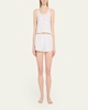 Gigi Striped Lace-Trim Cotton Boxer Shorts