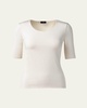 Scoop-Neck Silk Jersey T-Shirt