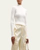 Turtleneck Long-Sleeve Rib Sweater