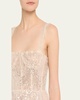 Mademoiselle Beaded Feather-Trim Mini Dress
