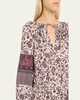 Abri Floral Long-Sleeve Mini Dress