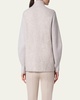 Cashmere and Silk Knit Cardigan with Boucle Front