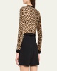 Claira Leopard Cropped Cardigan