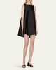 Boatneck Cape Mini Dress