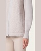 Cashmere and Silk Knit Cardigan with Boucle Front