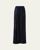 Felia Pixel Foil Embellished Double-Layer Pants