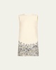 Ani Floral Hem Wool Mini Dress