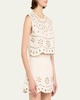 Tavy Embellished Cut-Out Crop Top