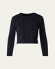 Tassel Zip Front Cropped Knit Cardigan
