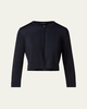 Short Knit Metallic One-Button Cardigan