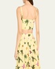 Orchid Print Poplin Cropped Tank