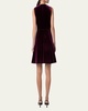 Velvet Flared Mini Dress