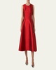 Dupion Sleeveless Midi Cocktail Dress