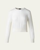Front Fine Sheer Stripe Cashmere Sweater