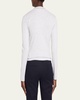 Cotton Ribbed Knit Top with Monili Detail