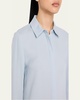 Scottie Silk Button-Down Blouse
