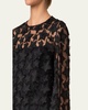 3D Star Embroidery Tulle Loose Blouse