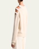 Ness Buckled Cold-Shoulder Wool Cashmere Sweater