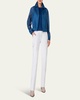 Wanda Organza Short Jacket with Window Plaid Embroidery