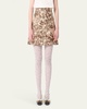 Brocade Floral Mini Wool Skirt