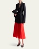 Dex Pleated Silk Midi Skirt