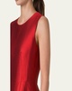 Dupion Sleeveless Midi Cocktail Dress