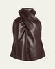 Quinn Crisscross Faux-Leather Top