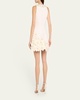 Estelle Deep V-Neck Floral Applique Mini Dress