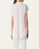 Linen Voile Button-Front Blouse