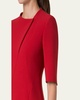 Elbow Sleeve Sheath Wool Dress
