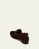 Coffee Suede Flat Loafers